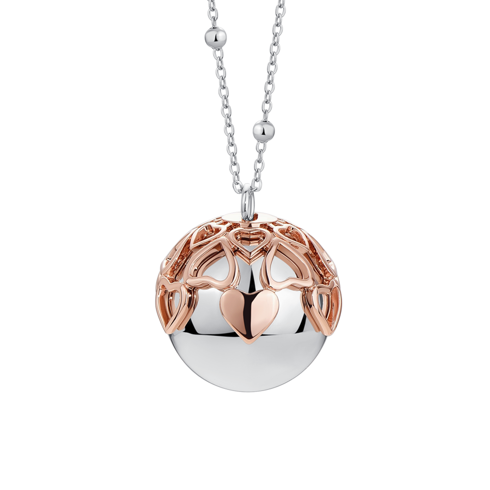 COLLANA CHIAMA ANGELI DONNA IN ACCIAIO, CIONDOLO CON CUORE IN METALLO