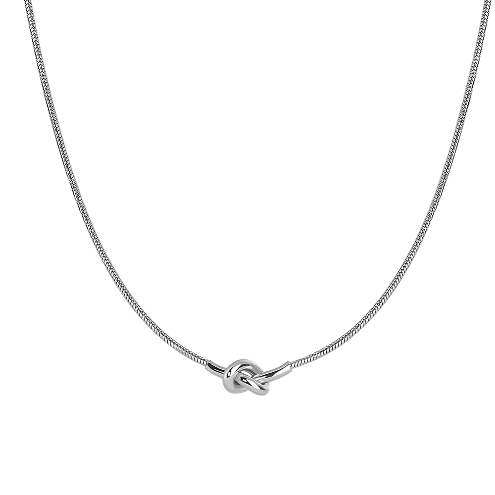 COLLANA DONNA IN ACCIAIO CON NODO