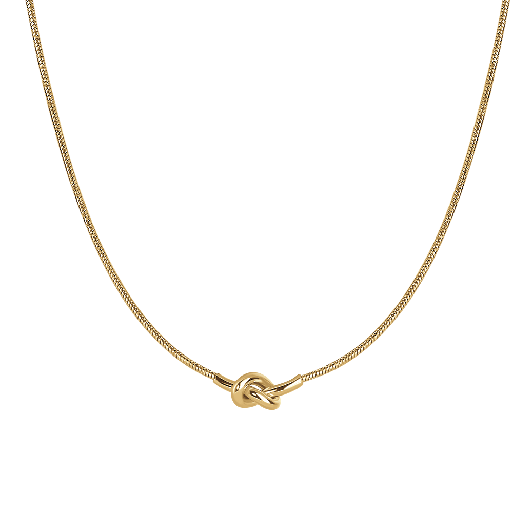 COLLANA DONNA IN ACCIAIO IP GOLD CON NODO