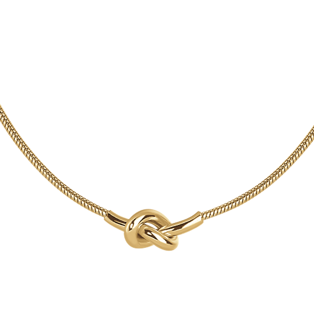 COLLANA DONNA IN ACCIAIO IP GOLD CON NODO