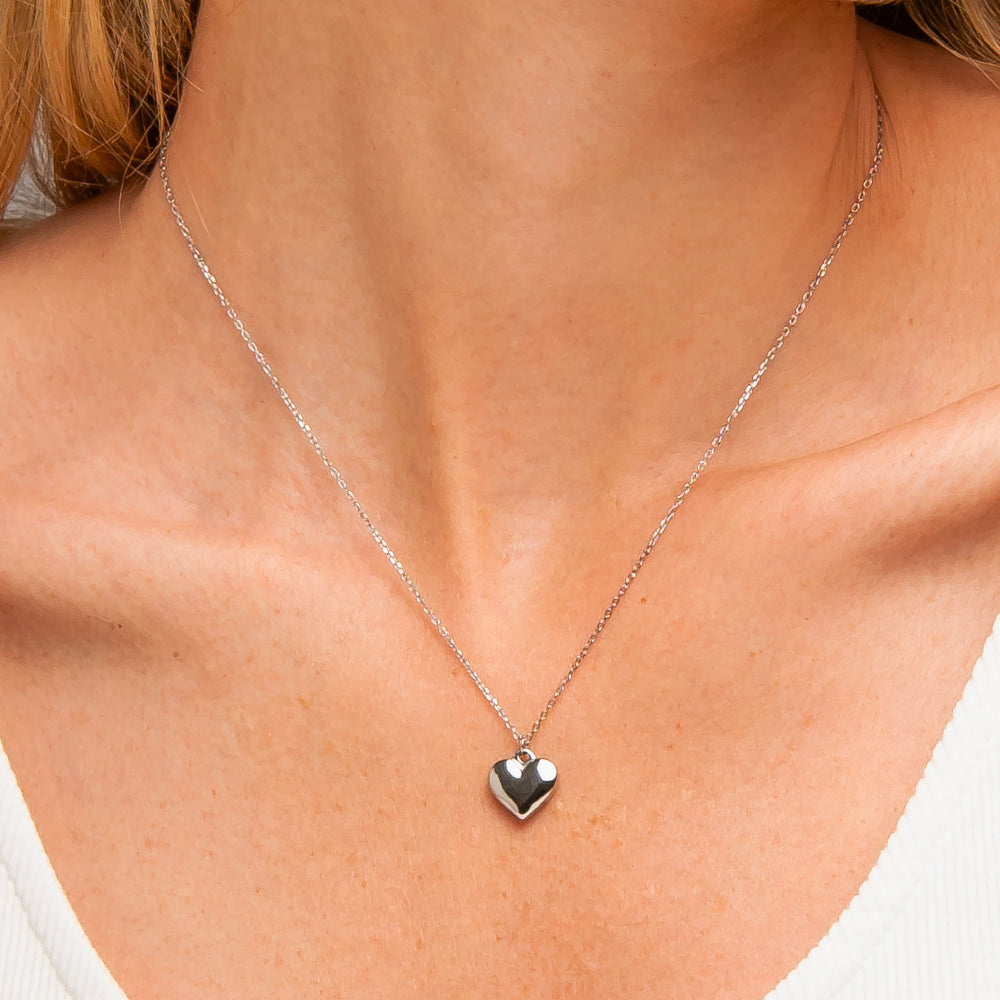 COLLANA DONNA IN ACCIAIO CON CUORE