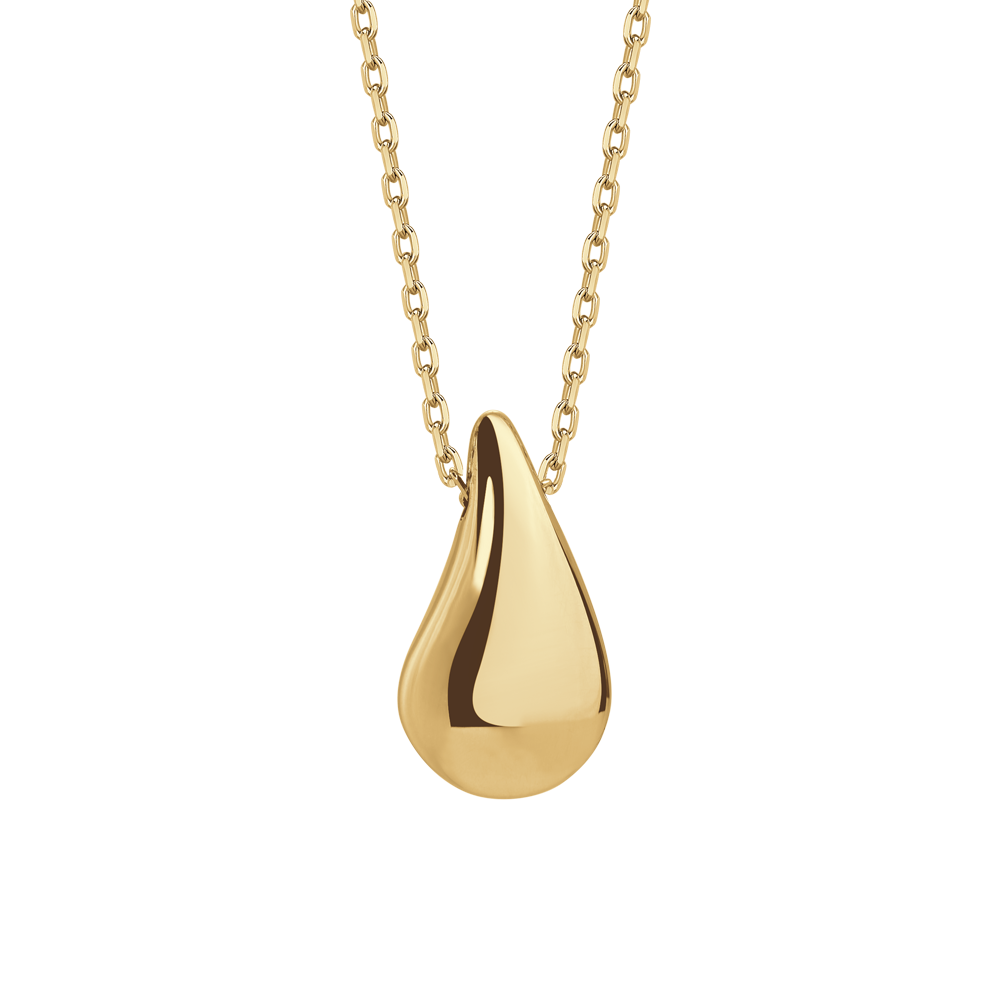 COLLANA DONNA IN ACCIAIO IP GOLD CON GOCCIA