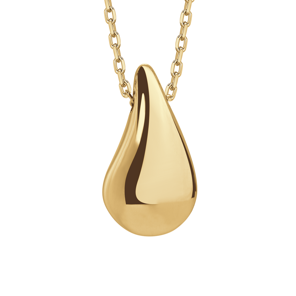 COLLANA DONNA IN ACCIAIO IP GOLD CON GOCCIA