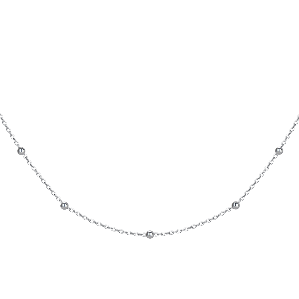 COLLANA DONNA IN ACCIAIO CON ZIRCONI BIANCHI