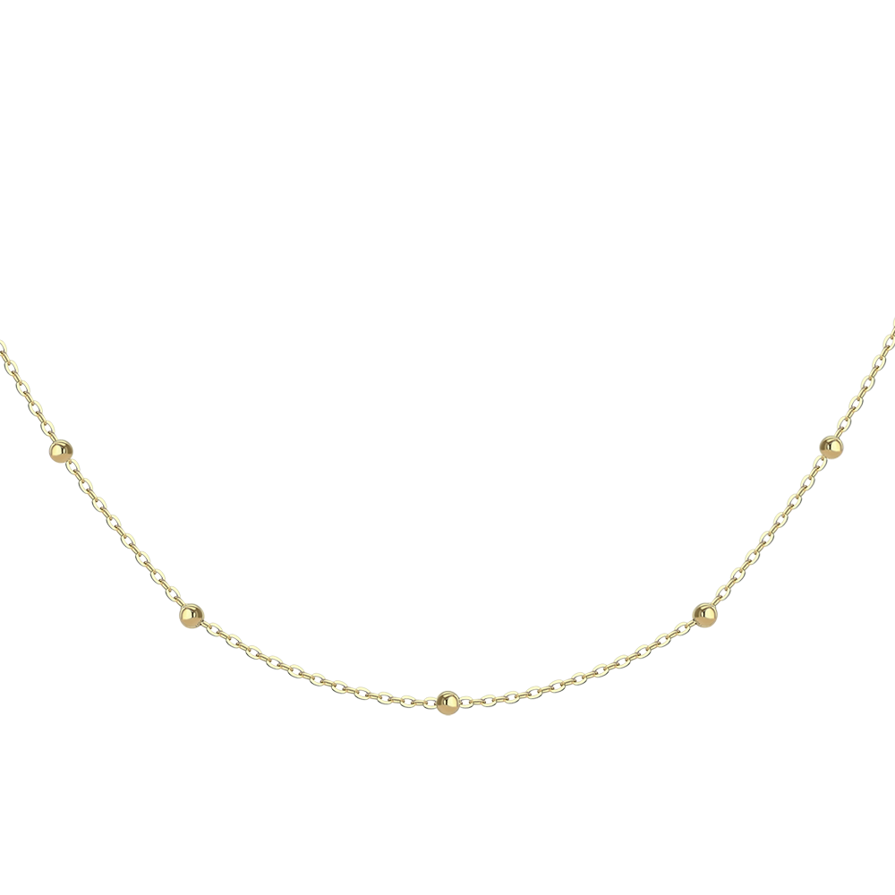 COLLANA DONNA IN ACCIAIO IP GOLD CON ZIRCONI BIANCHI