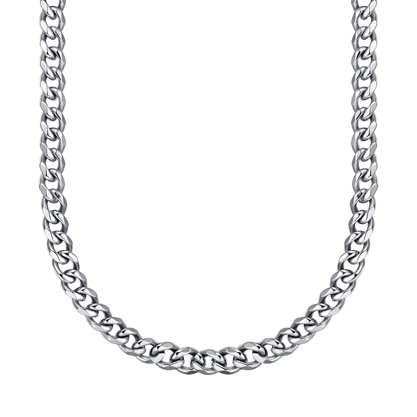 COLLANA UNISEX IN ACCIAIO CON MAGLIA CATENA  9 MM
