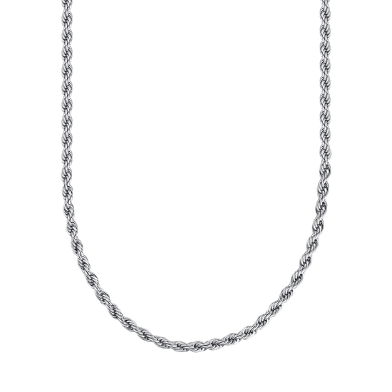 COLLANA UNISEX TORCHON IN ACCIAIO IP GOLD  4MM