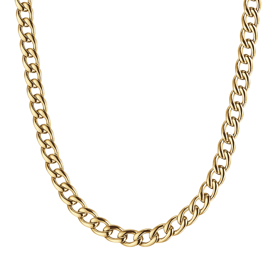 COLLANA UOMO IN ACCIAIO CON MAGLIA GROUMETTE 9 MM