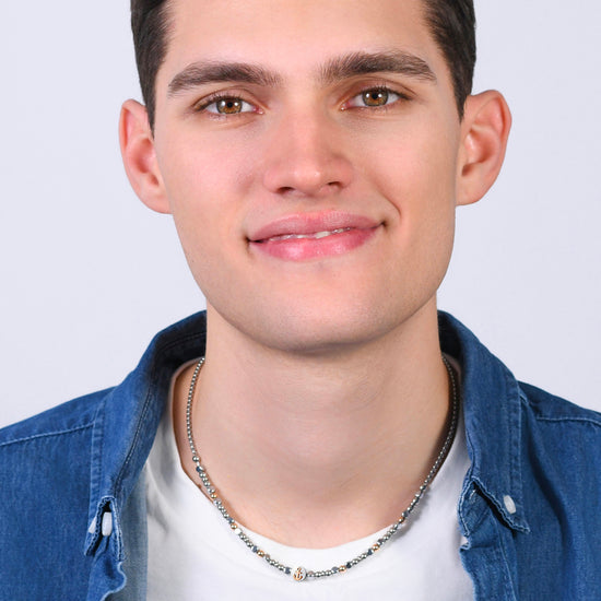 COLLANA UOMO IN ACCIAIO ANCORA IP ROSE GOLD