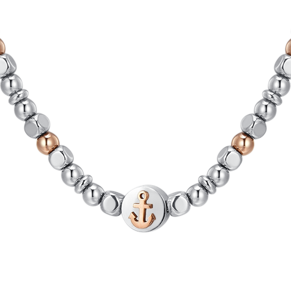 COLLANA UOMO IN ACCIAIO ANCORA IP ROSE GOLD