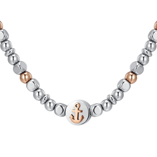 COLLANA UOMO IN ACCIAIO ANCORA IP ROSE GOLD