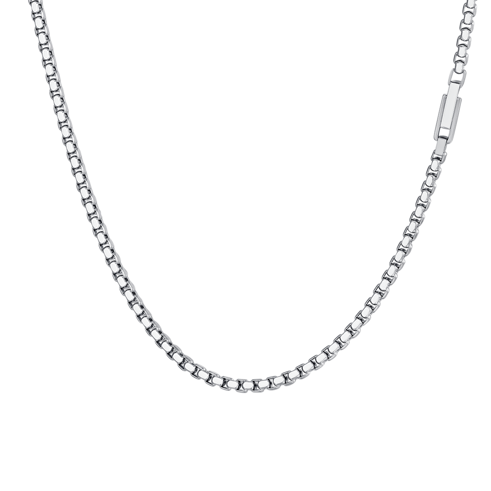 Akzent Vissam Collana Uomo In Acciaio Inox Argento - Spessore 5mm (Lunghezze 50-80 Cm)