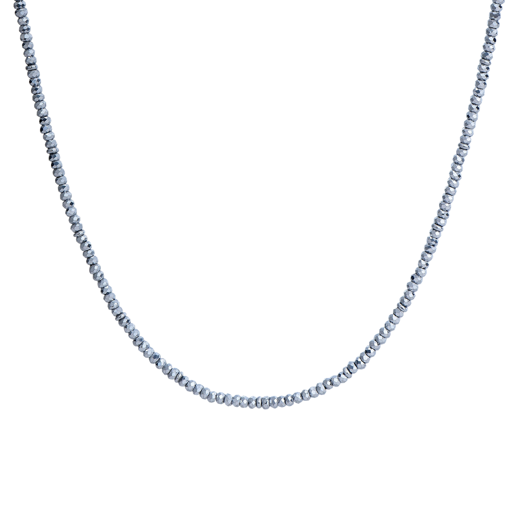 COLLANA UOMO IN ACCIAIO CON EMATITE SILVER