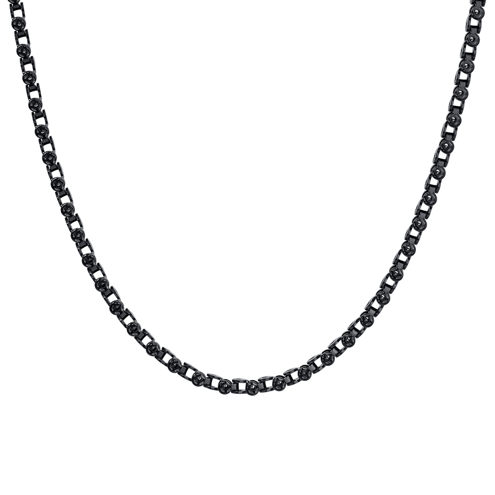 COLLANA UOMO IN ACCIAIO IP NERO