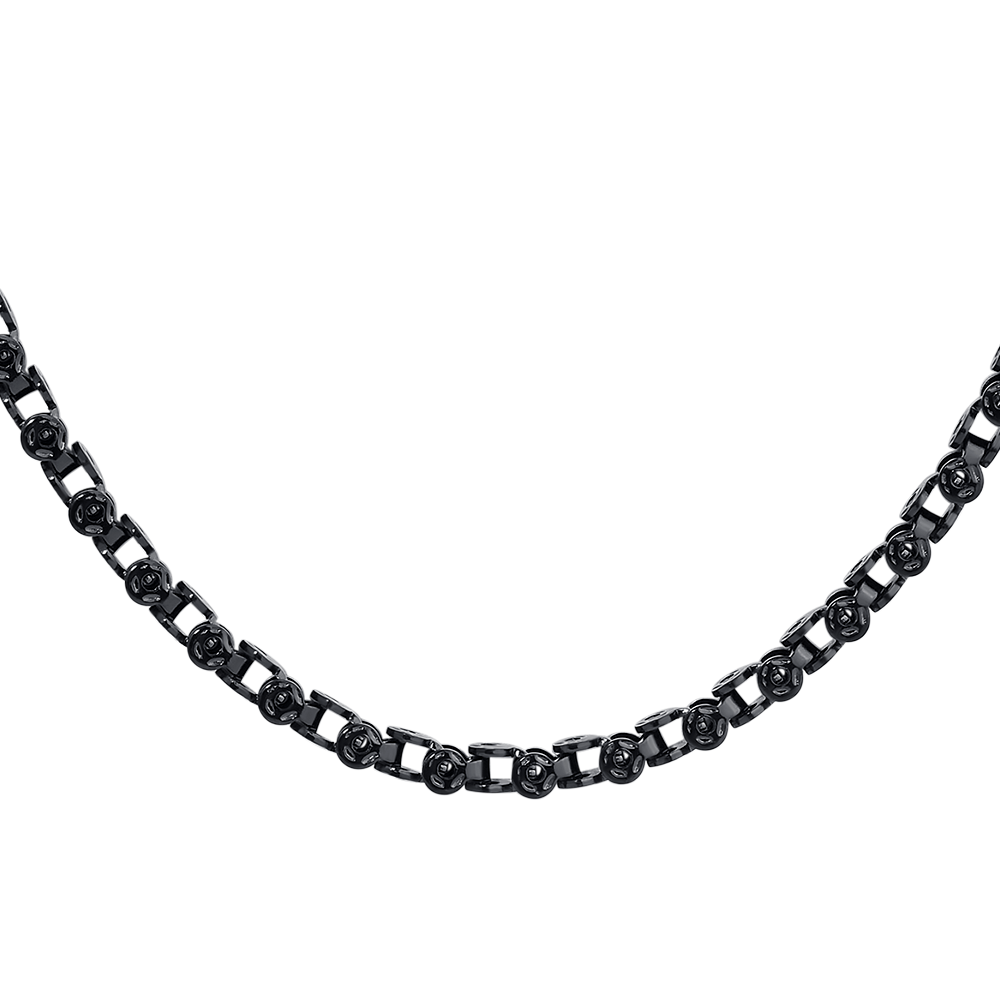 COLLANA UOMO IN ACCIAIO IP NERO