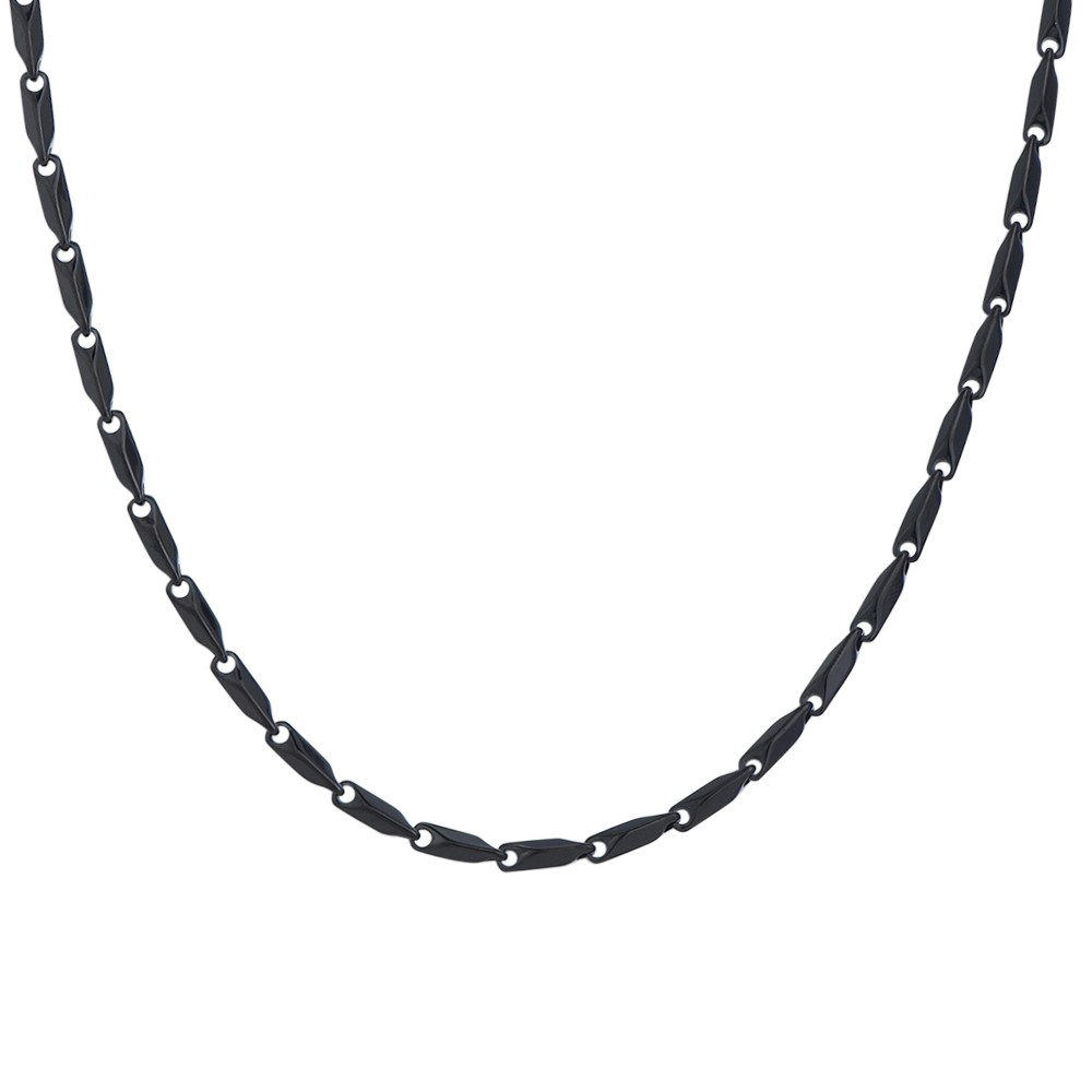 COLLANA UOMO IN ACCIAIO IP NERO