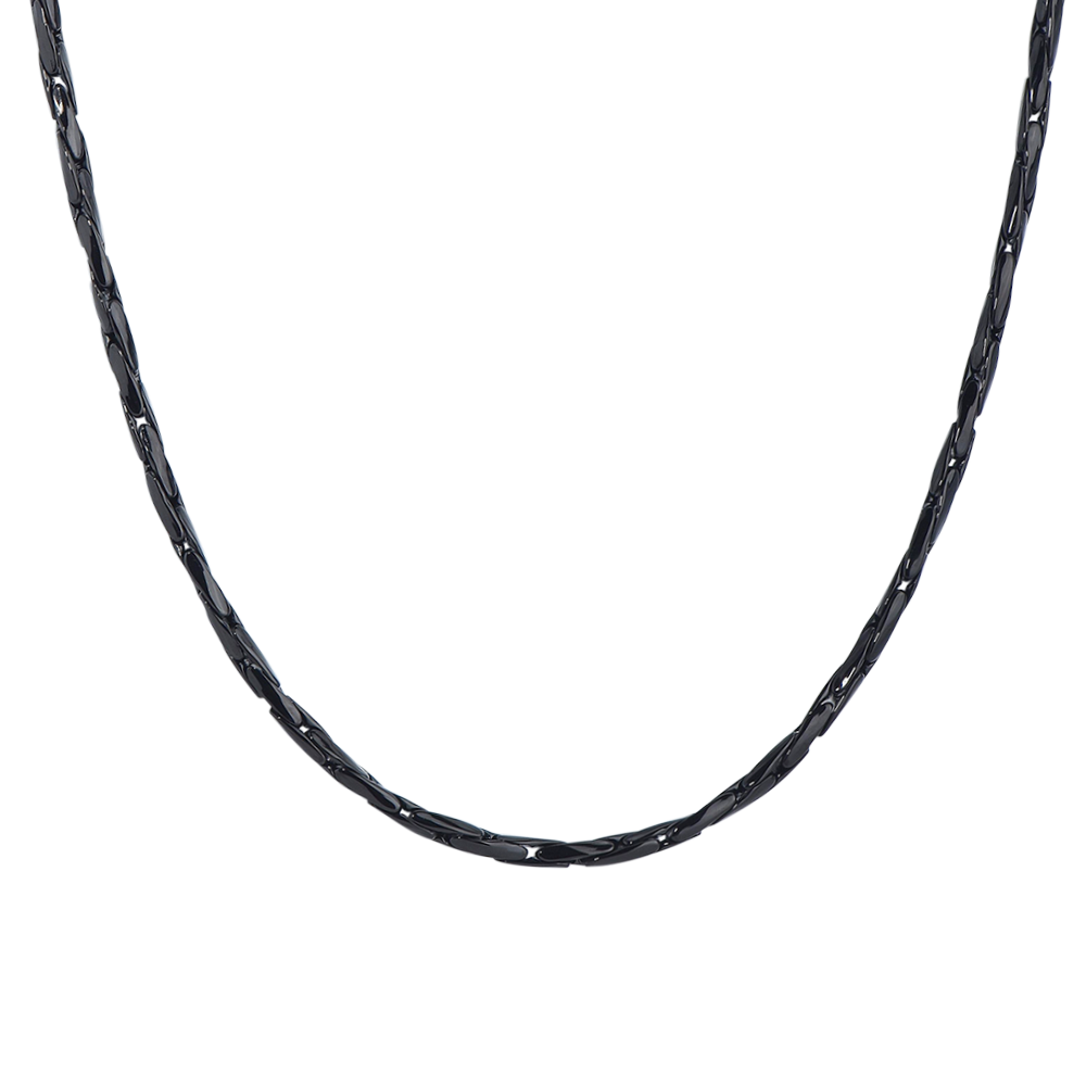 COLLANA UOMO IN ACCIAIO IP NERO