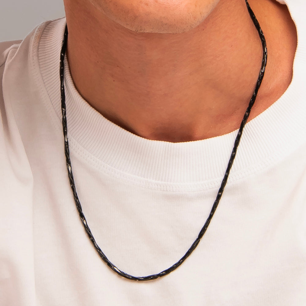 COLLANA UOMO IN ACCIAIO IP NERO