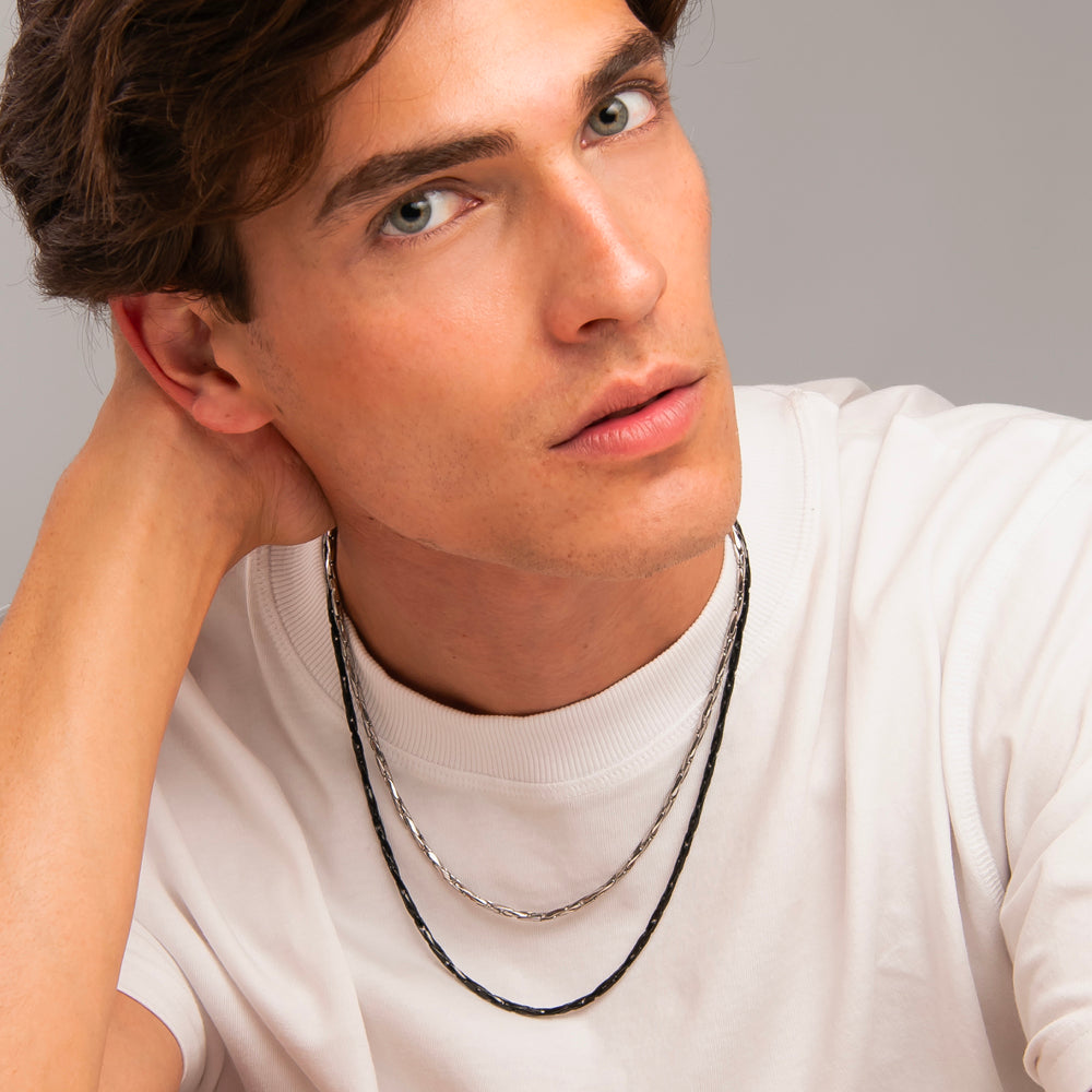 COLLANA UOMO IN ACCIAIO IP NERO