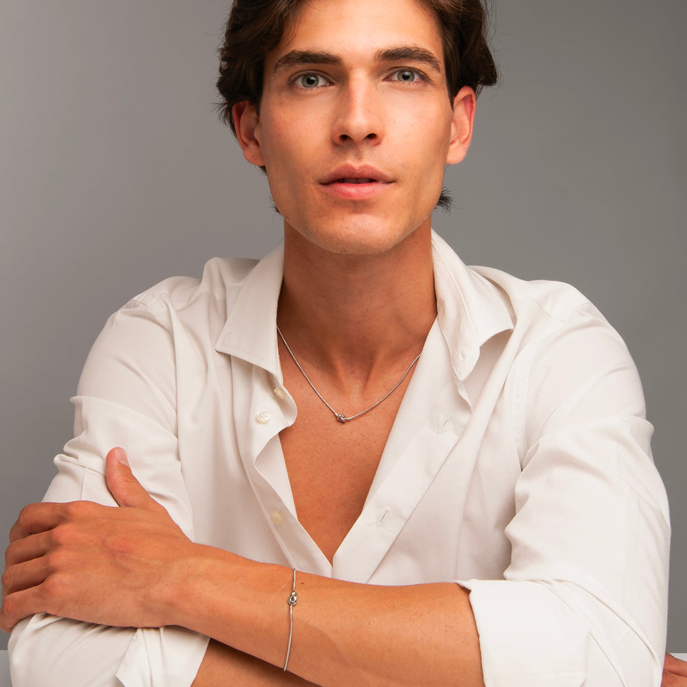 COLLANA UOMO IN ACCIAIO CON NODO