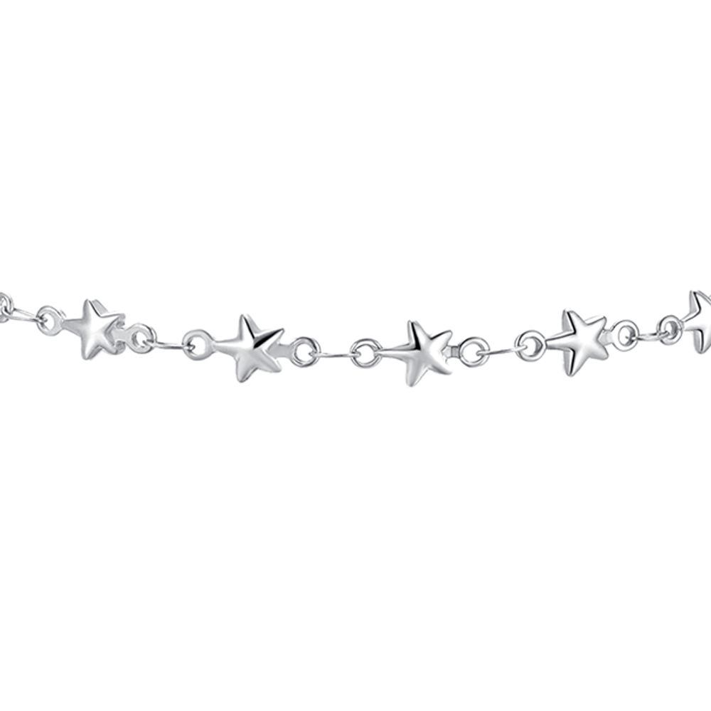 CAVIGLIERA DONNA IN ACCIAIO CON STELLE