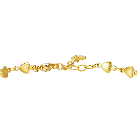 CAVIGLIERA DONNA IN ACCIAIO IP GOLD CON CUORI