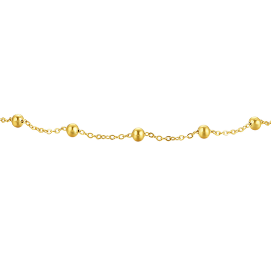 CAVIGLIERA DONNA IN ACCIAIO IP GOLD CON SFERE