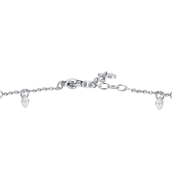 CAVIGLIERA DONNA IN ACCIAIO CON ZIRCONI BIANCHI