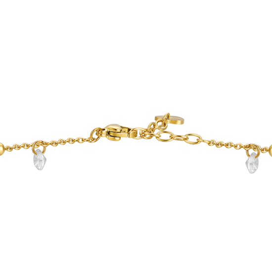 CAVIGLIERA DONNA IN ACCIAIO IP GOLD CON ZIRCONI BIANCHI