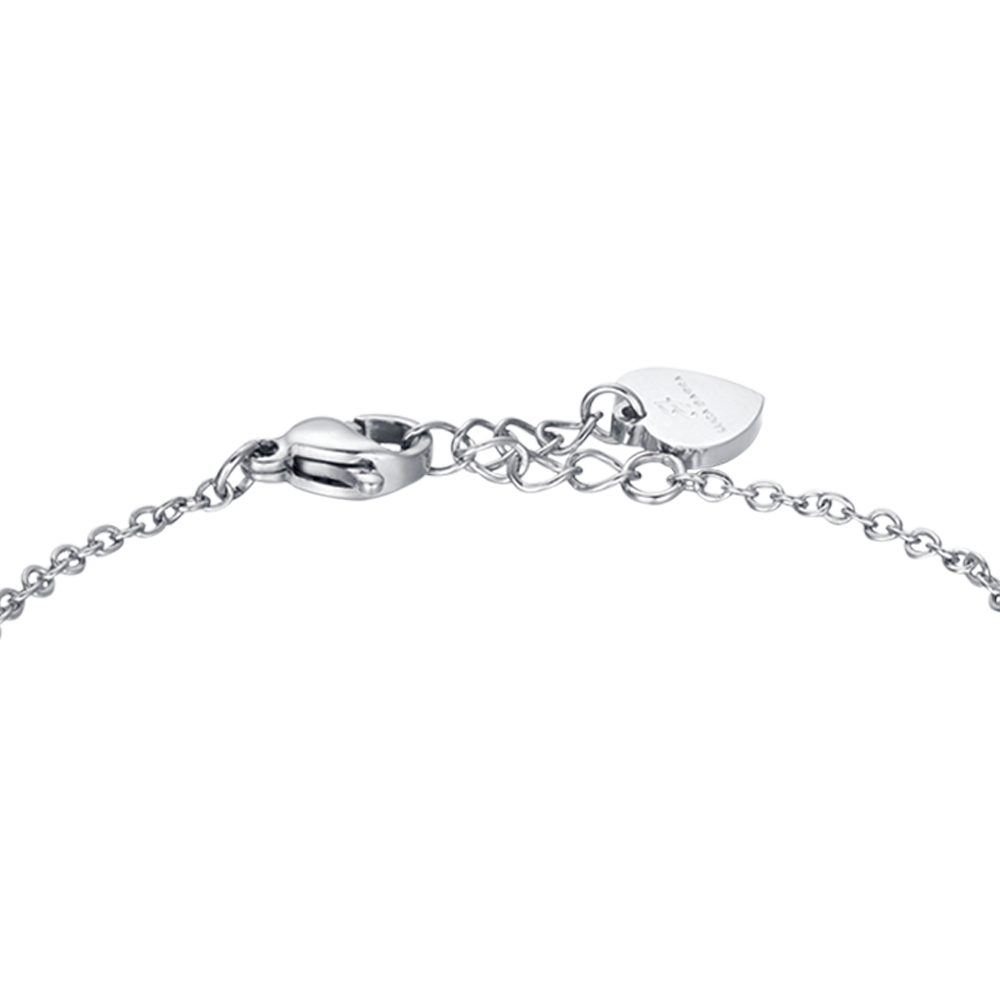 BRACCIALE BAMBINA PERSONALIZZABILE IN ACCIAIO CON COCCINELLA