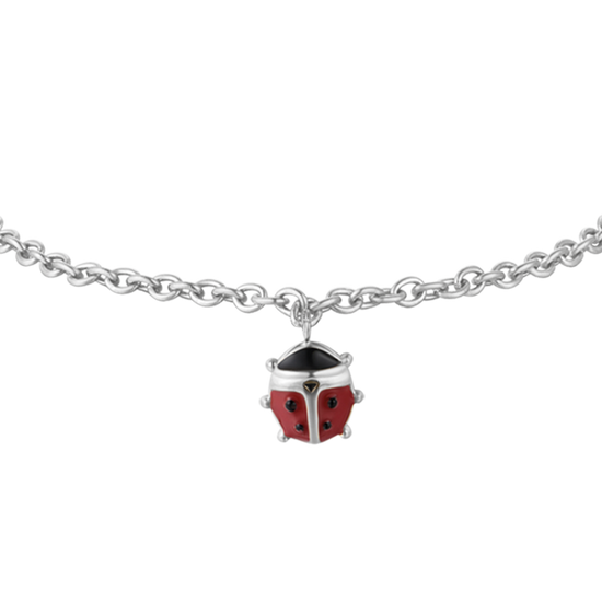 BRACCIALE BAMBINA IN ACCIAIO CON COCCINELLA