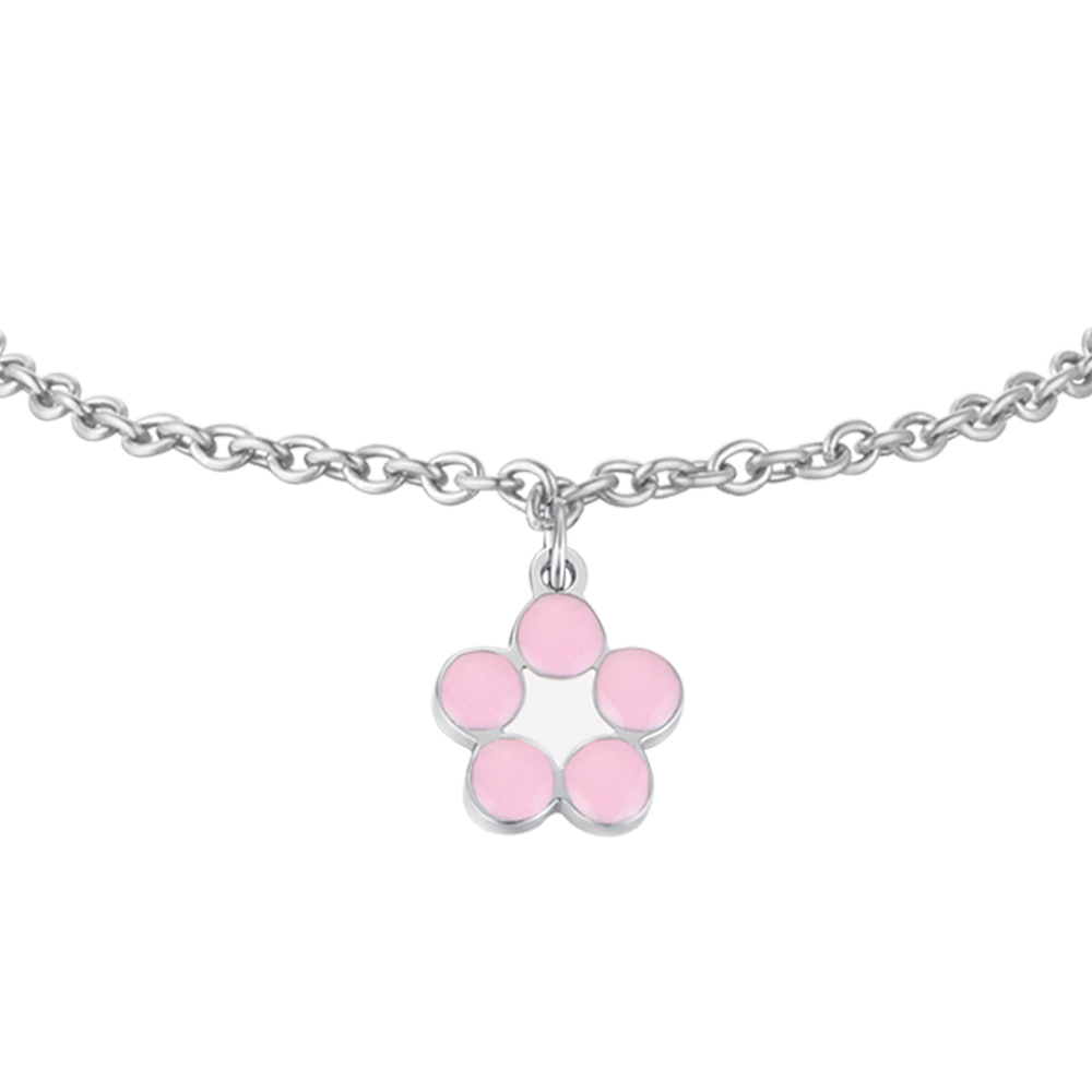 PULSERA DE ACERO NIÑA CON FLOR