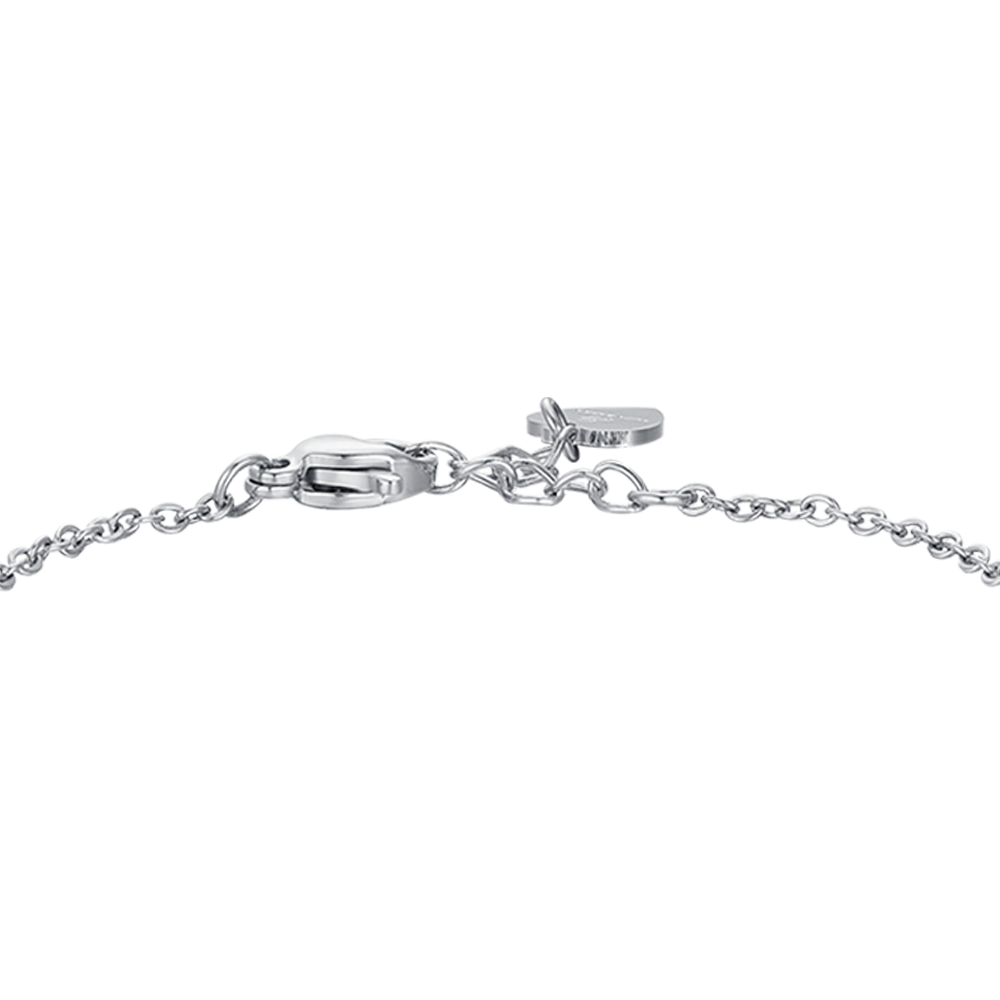 BRACCIALE BAMBINA IN ACCIAIO CON CORONA CON CRISTALLI BIANCHI