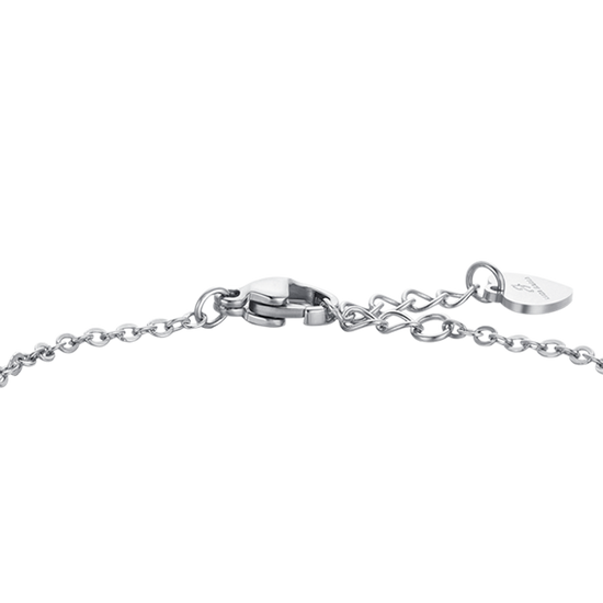 BRACCIALE BAMBINA IN ACCIAIO SMALTO VIOLA E PIASTRA