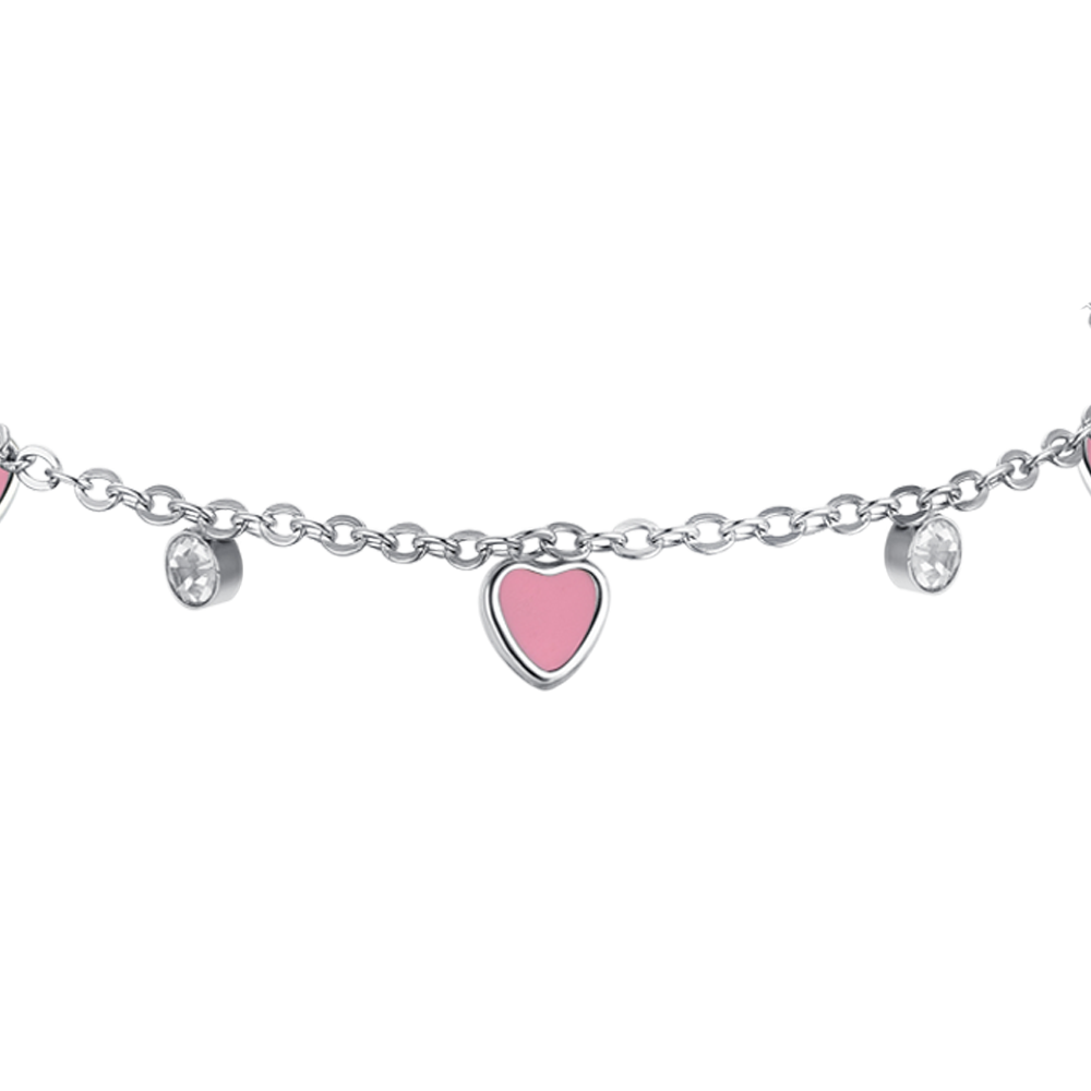 BRACCIALE BAMBINA IN ACCIAIO CON CUORE