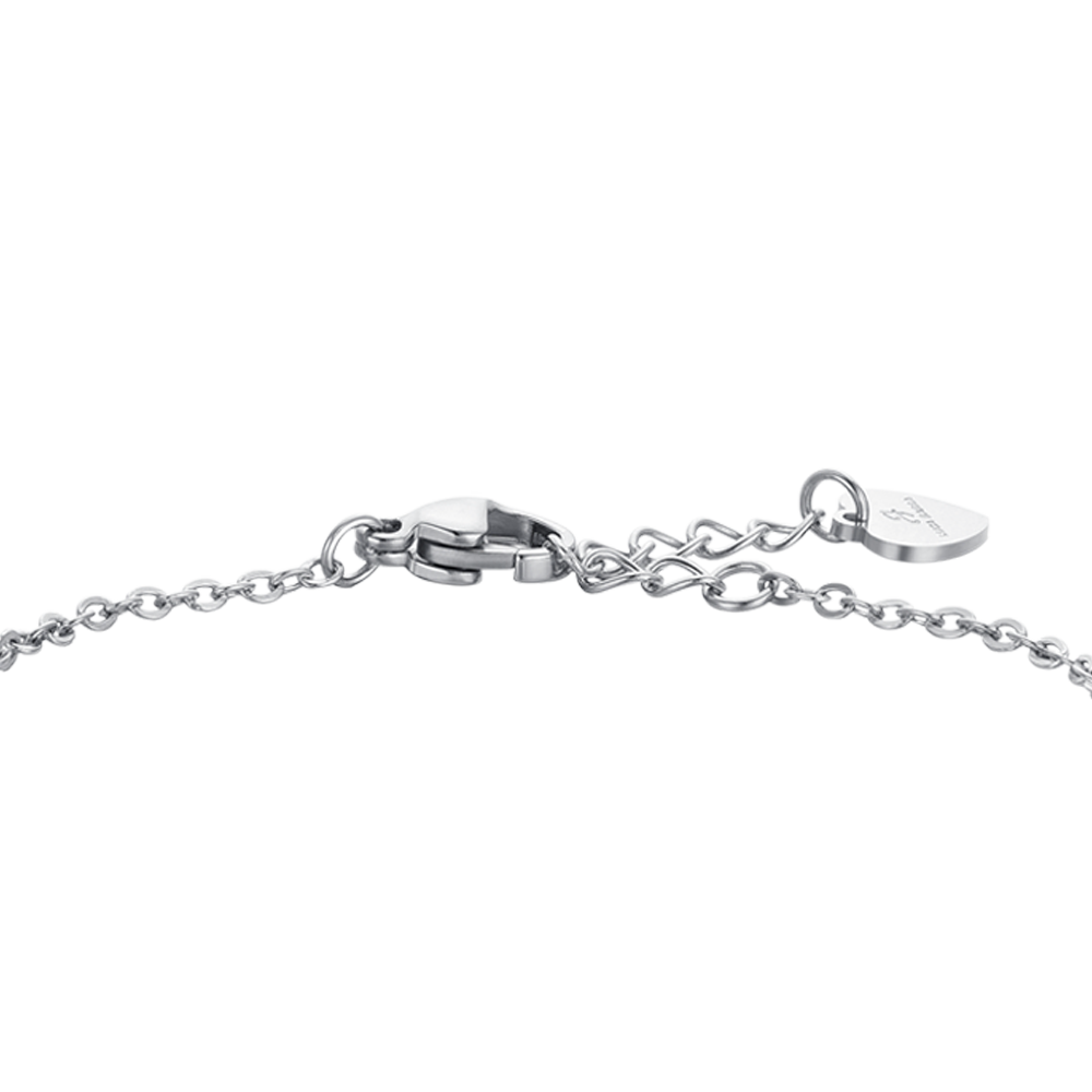 BRACCIALE BAMBINA IN ACCIAIO CON FARFALLE E PIASTRA