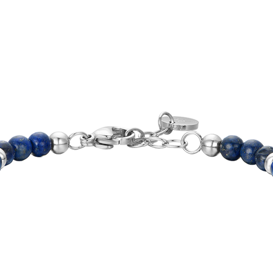 BRACCIALE BAMBINO IN ACCIAIO ANCORA CON PIETRE BLU