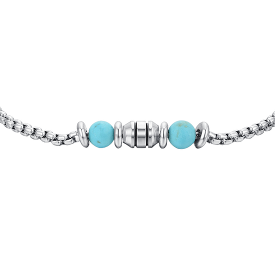 BRACCIALE BAMBINO IN ACCIAIO PIETRE TURCHESI
