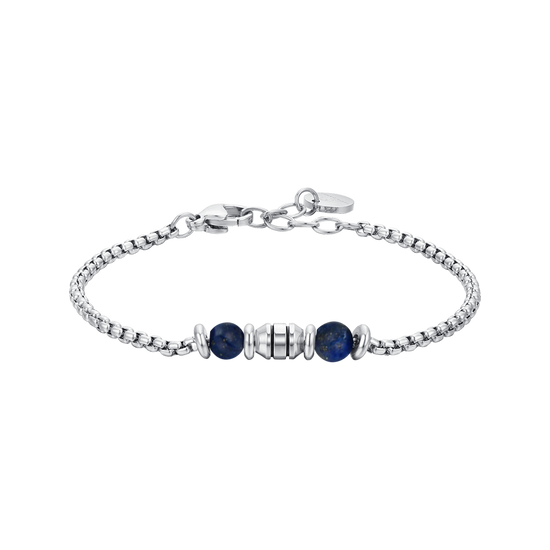 BRACCIALE BAMBINO IN ACCIAIO PIETRE BLU