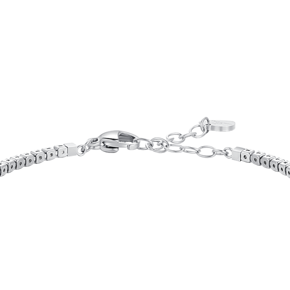 BRACCIALE BAMBINA TENNIS IN ACCIAIO CON ZIRCONI VIOLA