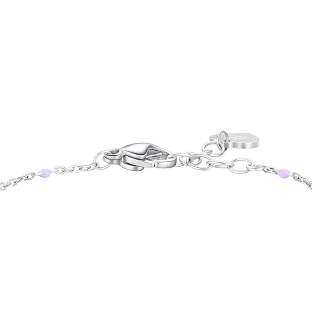 BRACCIALE BAMBINa IN ACCIAIO CON STELLA ZIRCONE VIOLA E PIETRE VIOLA