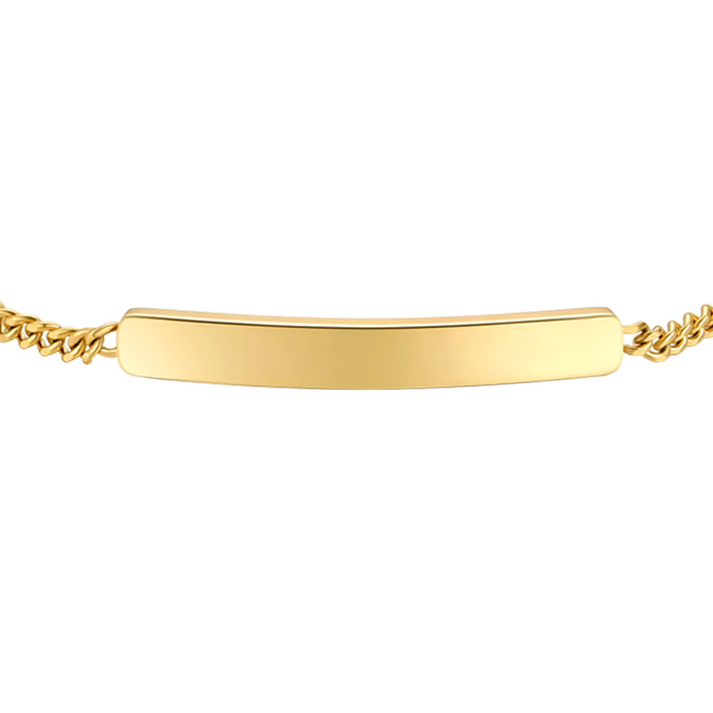BRACCIALE BAMBINO IN ACCIAIO IP GOLD CON PIASTRA