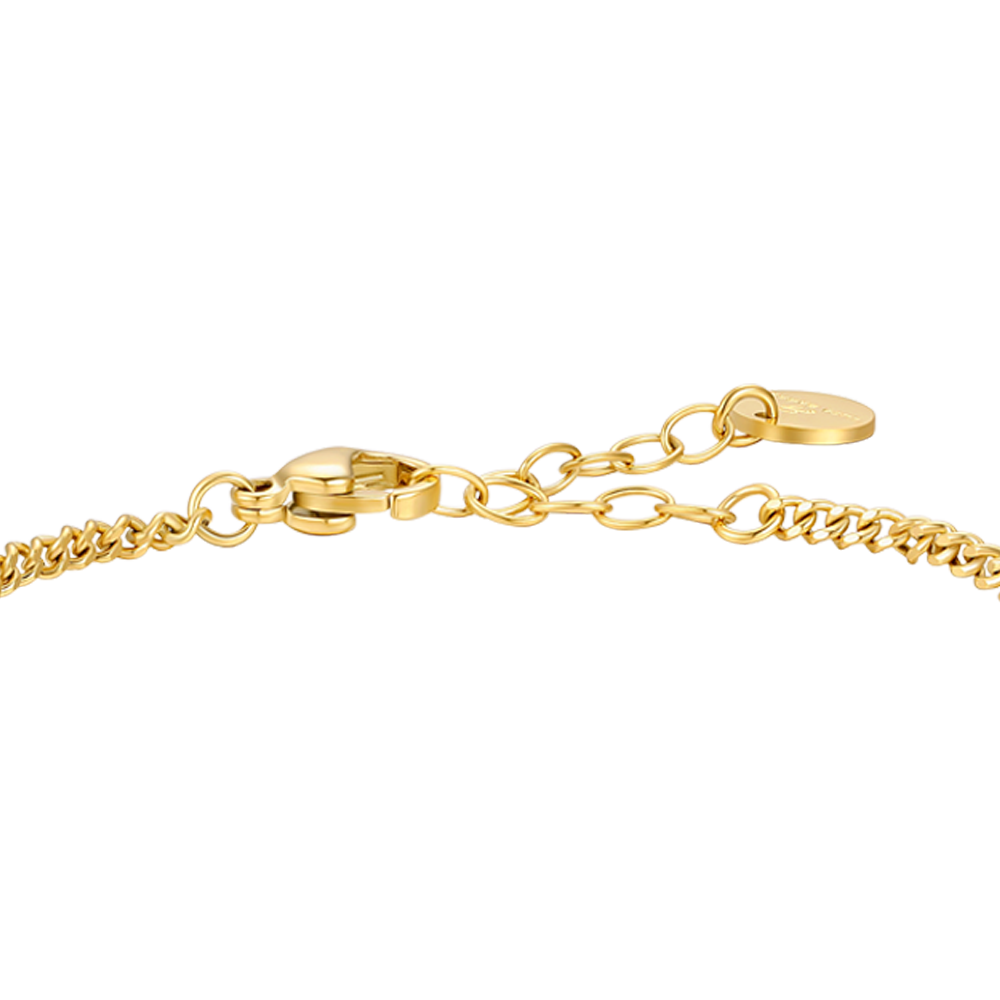BRACCIALE BAMBINO IN ACCIAIO IP GOLD CON PIASTRA