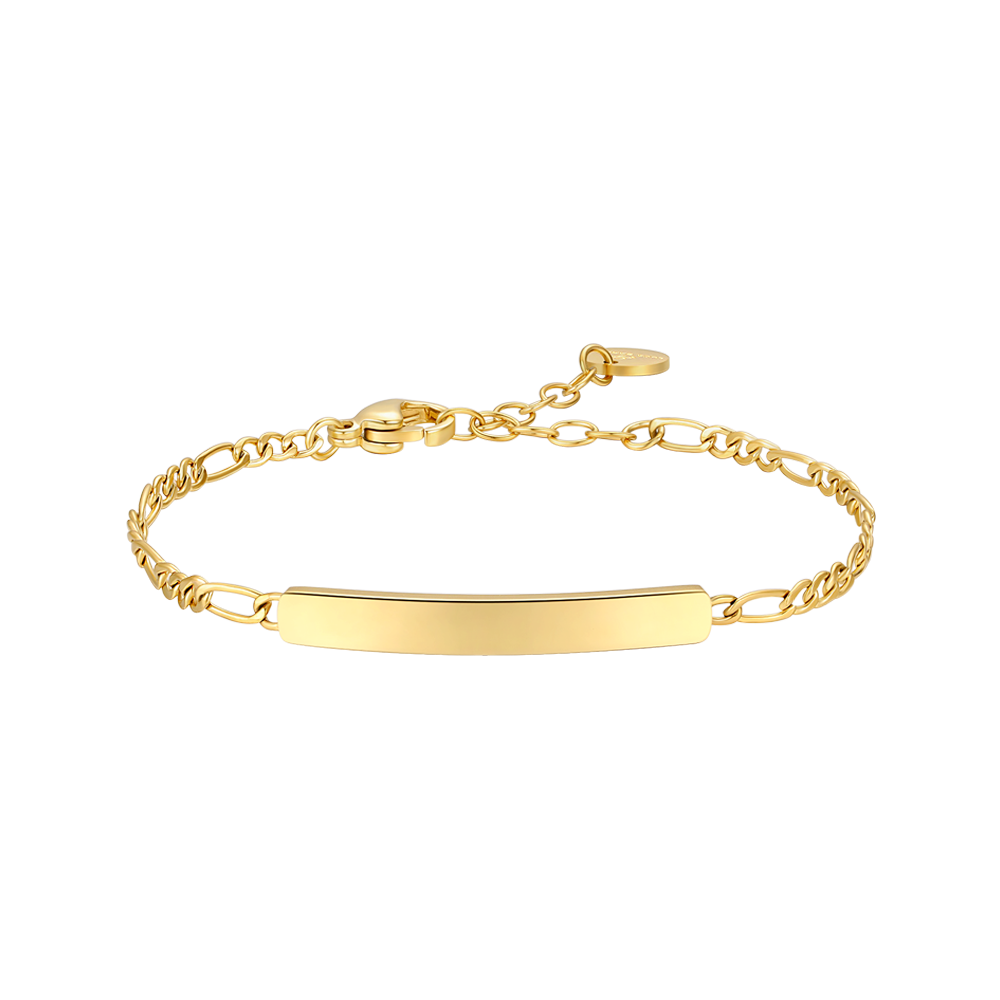 BRACCIALE BAMBINO IN ACCIAIO IP GOLD CON PIASTRA