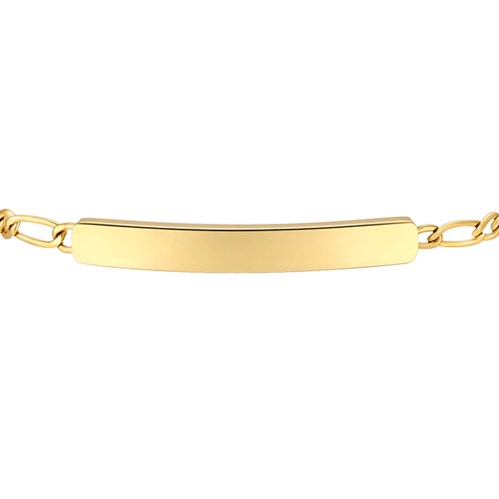 BRACCIALE BAMBINO IN ACCIAIO IP GOLD CON PIASTRA