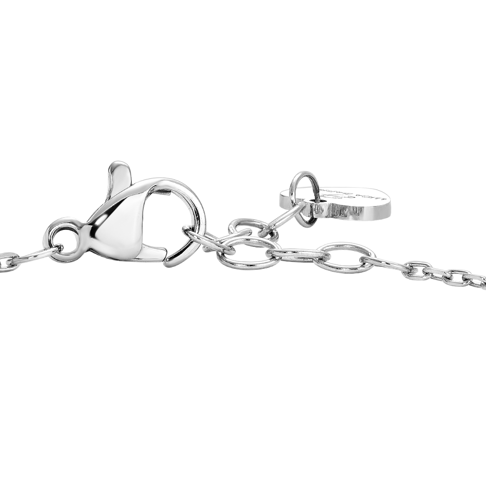 BRACCIALE BAMBINA IN ACCIAIO CON CUORE CON ZIRCONI BIANCHI