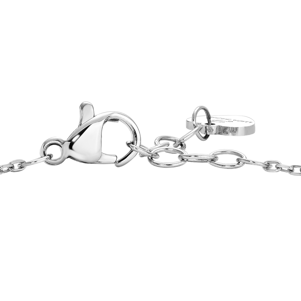 BRACCIALE BAMBINA IN ACCIAIO CON FARFALLA CON ZIRCONI MULTICOLOR