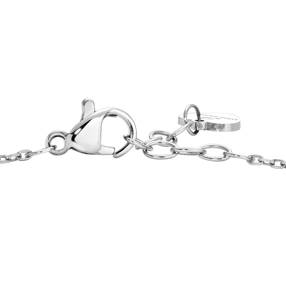 BRACCIALE BAMBINA IN ACCIAIO CON QUADRIFOGLIO CON ZIRCONI MULTICOLOR
