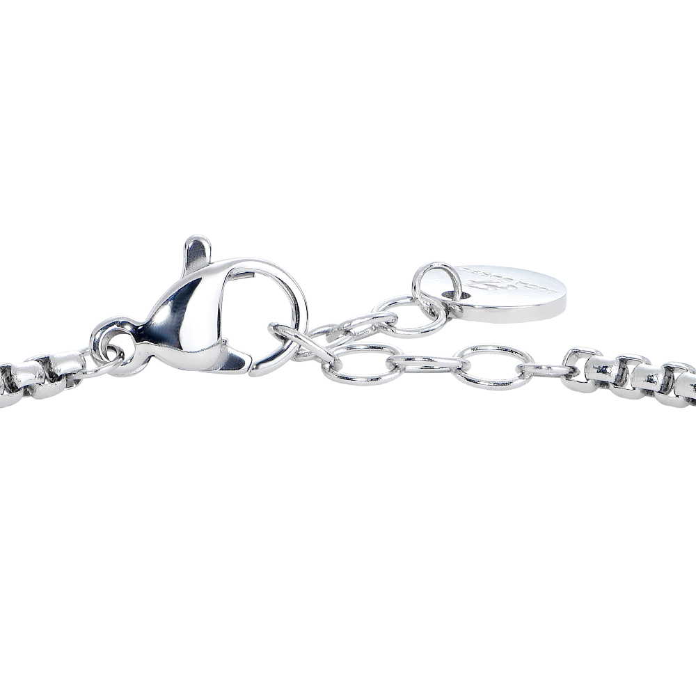 BRACCIALE BAMBINO IN ACCIAIO CON SFERE E PIETRE TURCHESI