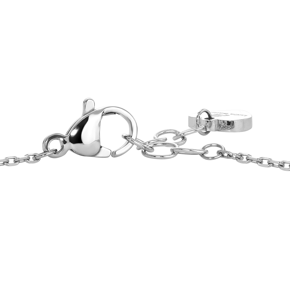 BRACCIALE BAMBINA IN ACCIAIO CON FIORE CON ZIRCONI BIANCHI